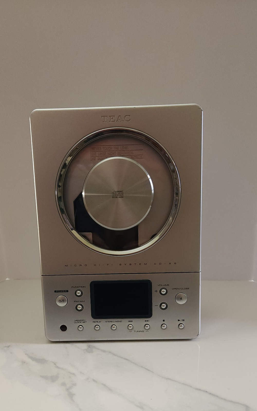 TEAC Micro Hi-Fi System CD-X8 Silver Receiver/CD Player