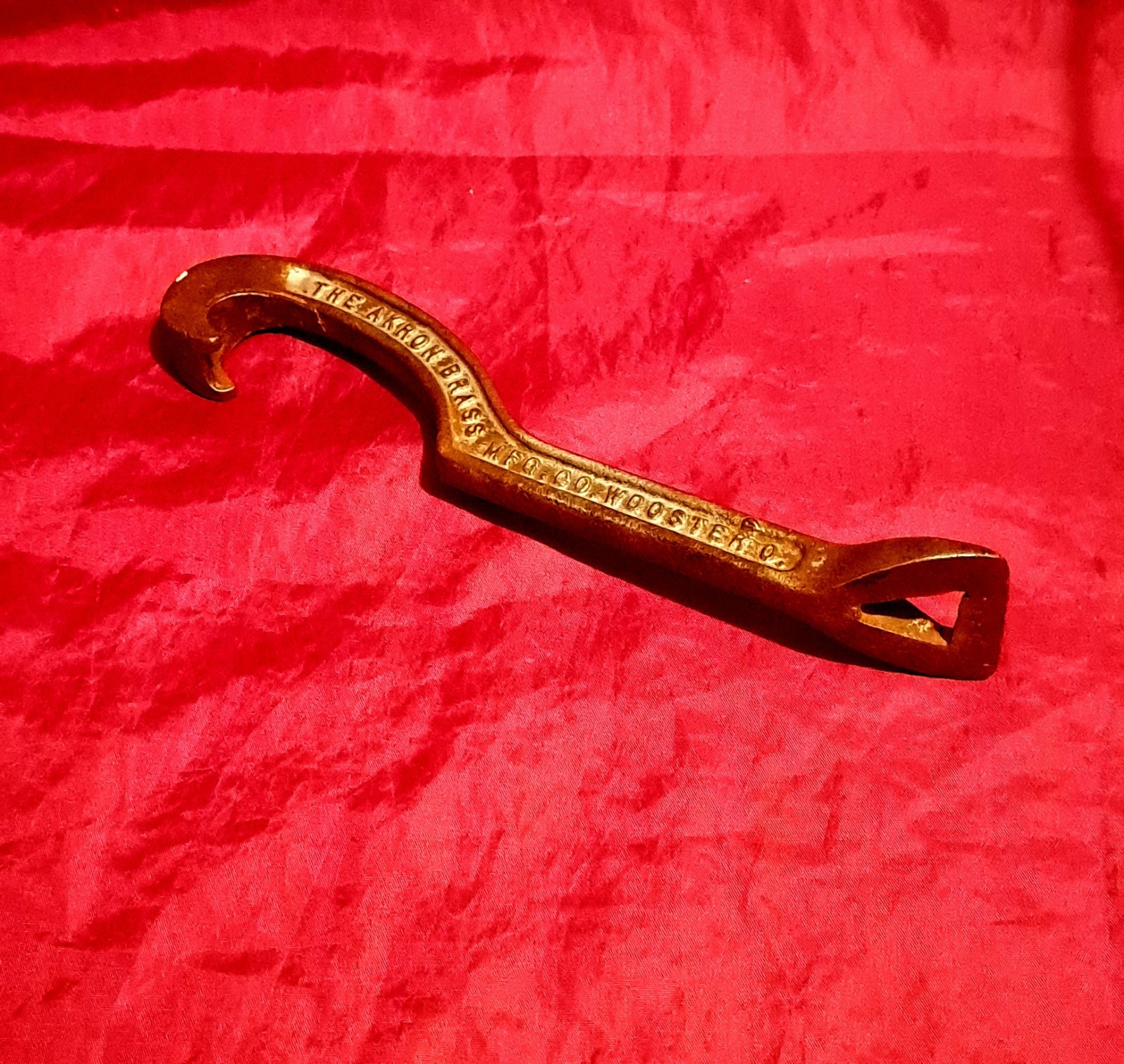 Antique Akron Brass Co Hydrant Wrench No. 10 Wooster Ohio Pat. -Feb 24 1925 Rare