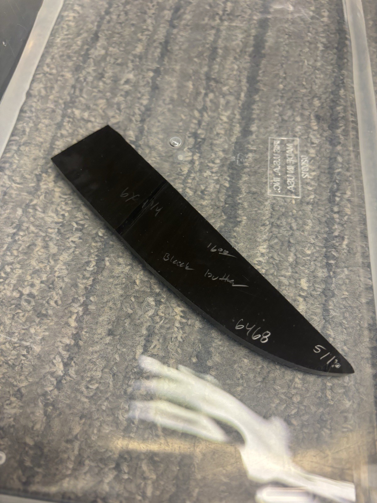 Black Butter With Black Band Obsidian Knife Blade Flint Knapping Preform Blank