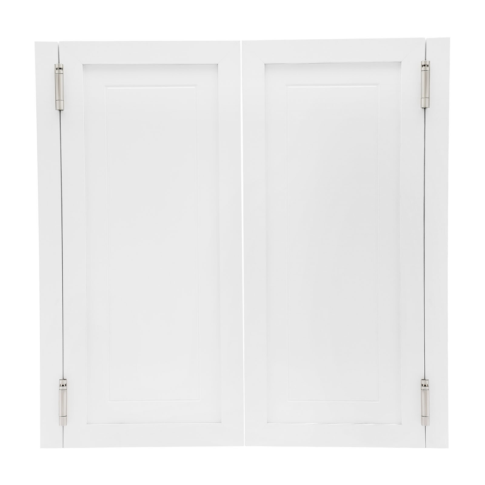 White Wood Swinging Door Wall-mounted Double Half Cafe Doors Saloon Bar W/ Hinge