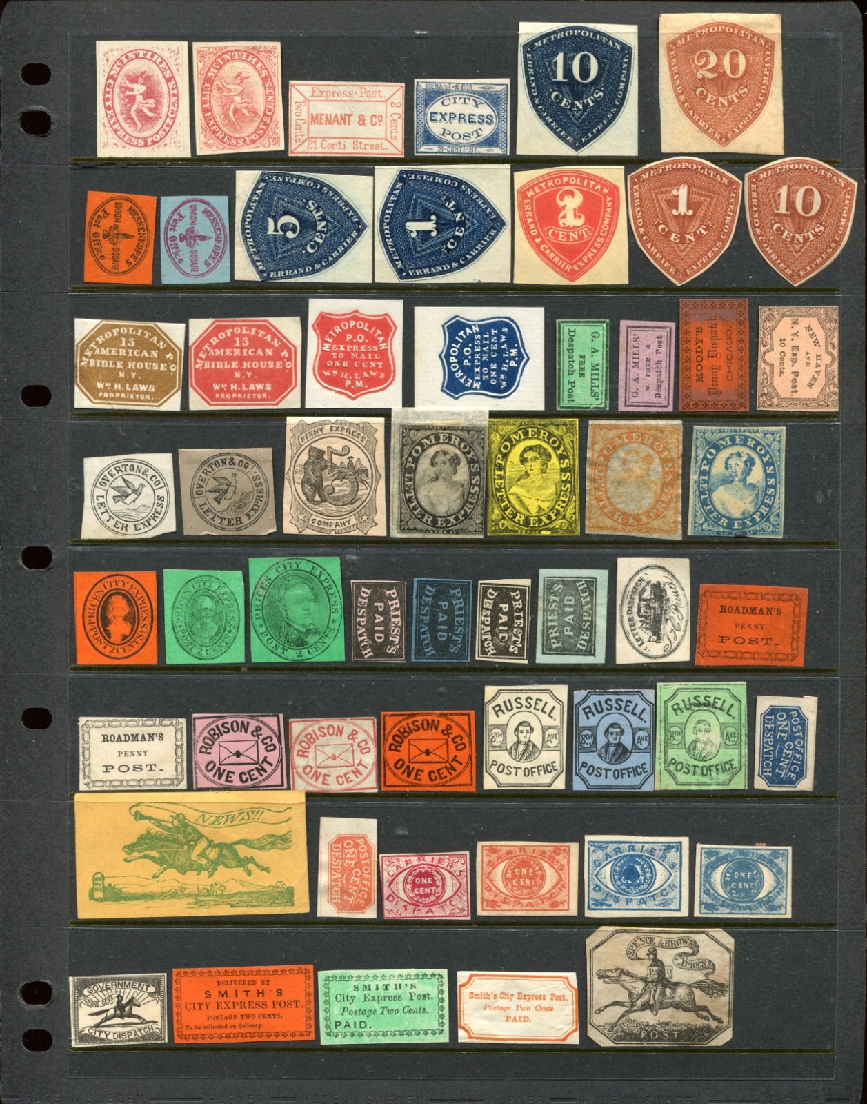 Lot of 56 Local Stamps Bogus & Forgery & Reprint & More BX6910