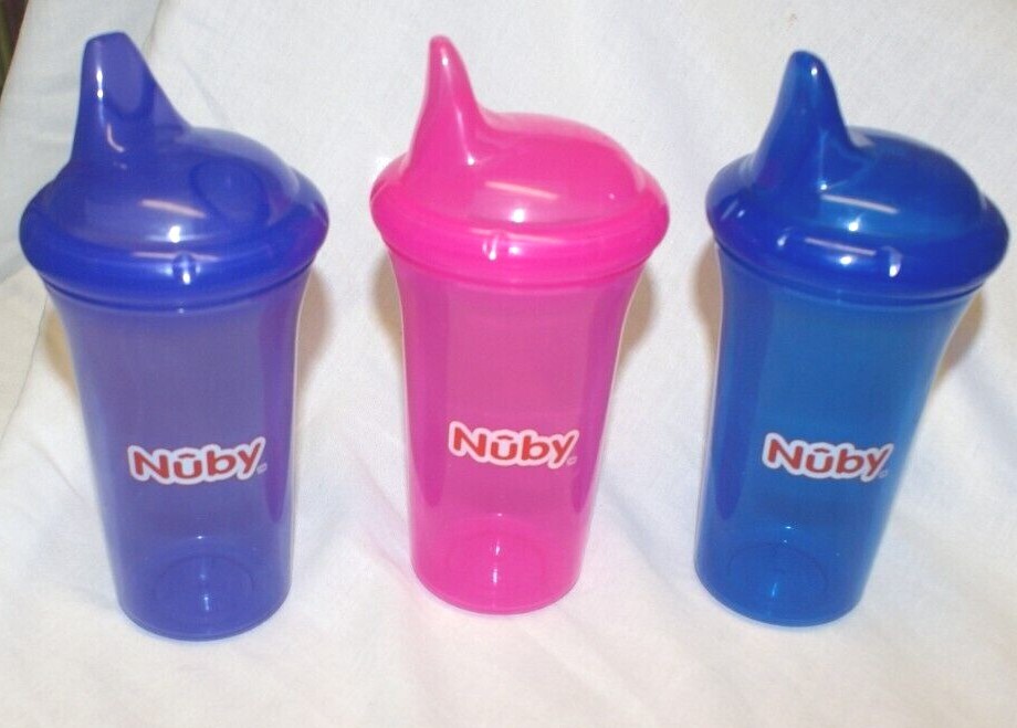 Nuby Sippy Cup No Spill Baby or Toddler w/ Dual Flow Valve New - Select Color