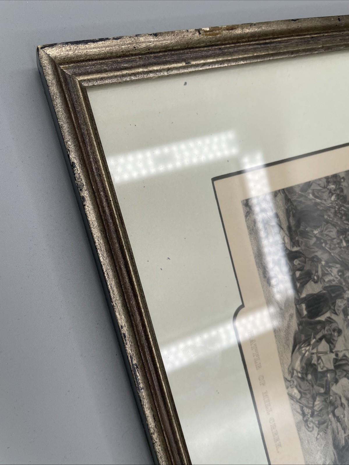 BATTLE OF MILL CREEK, Civil War Battle/Tennessee 1862 Print Lithograph 12”x11”