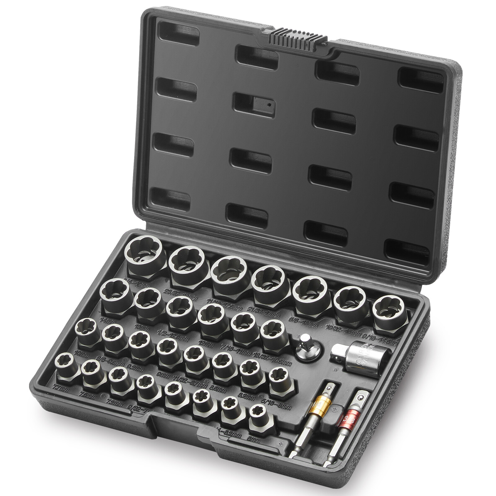 VEVOR Bolt Extractor Set 29-Piece Bolt and Nut Remover Set with Storage Case
