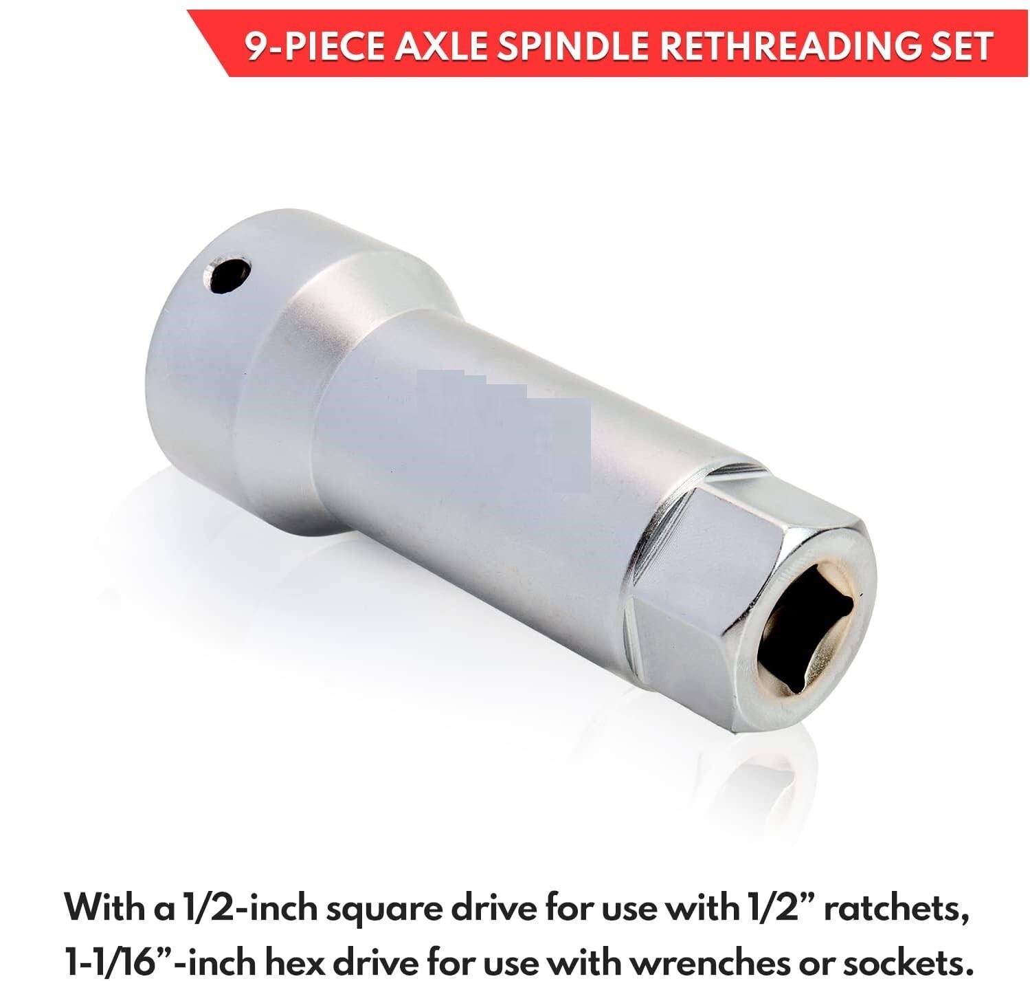 10-Piece Axle Spindle Thread Chaser Set, Thread Rethreading Restorer Tool Metric