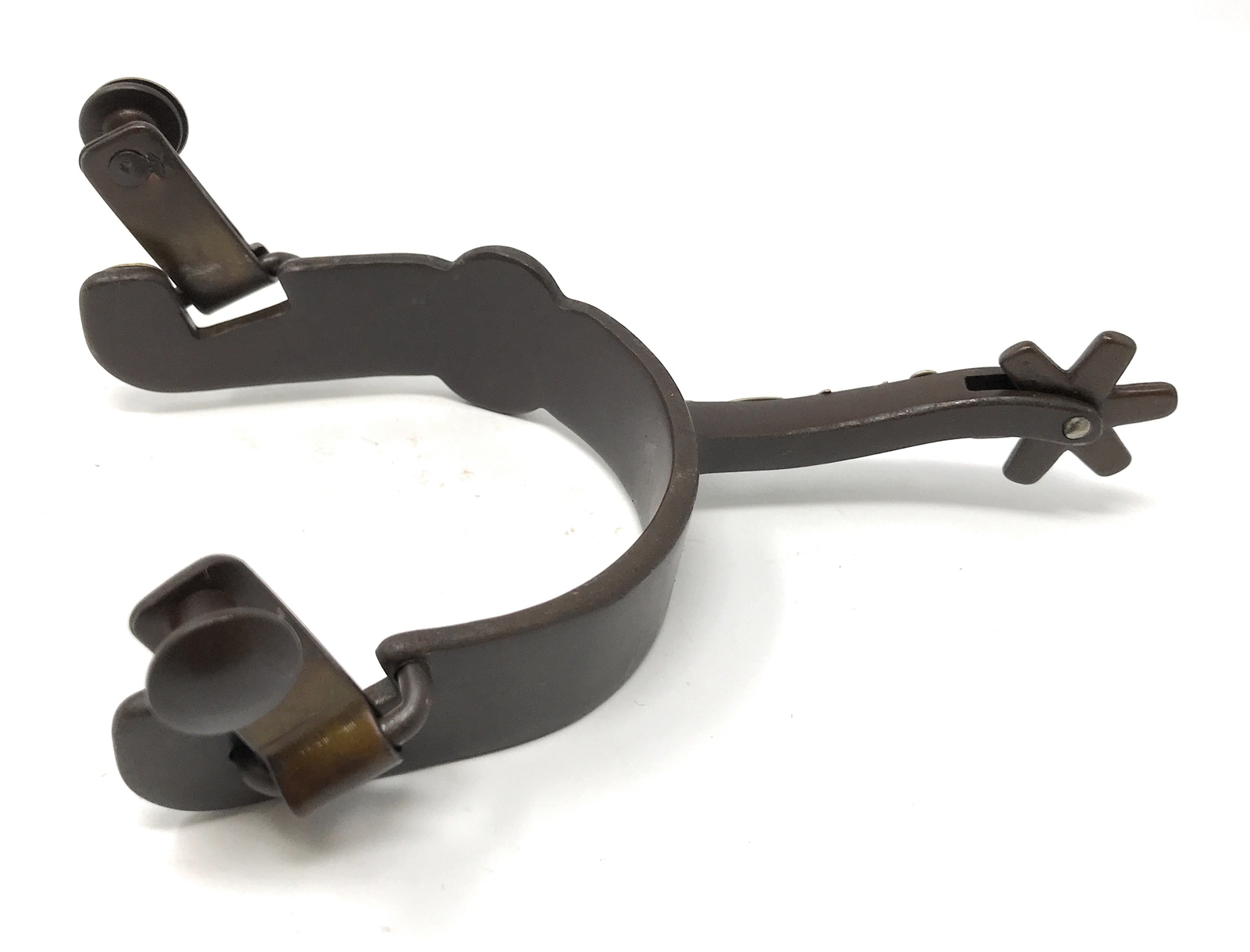 AJ Tack Antique Brown Cross Offset Spurs - Ladies