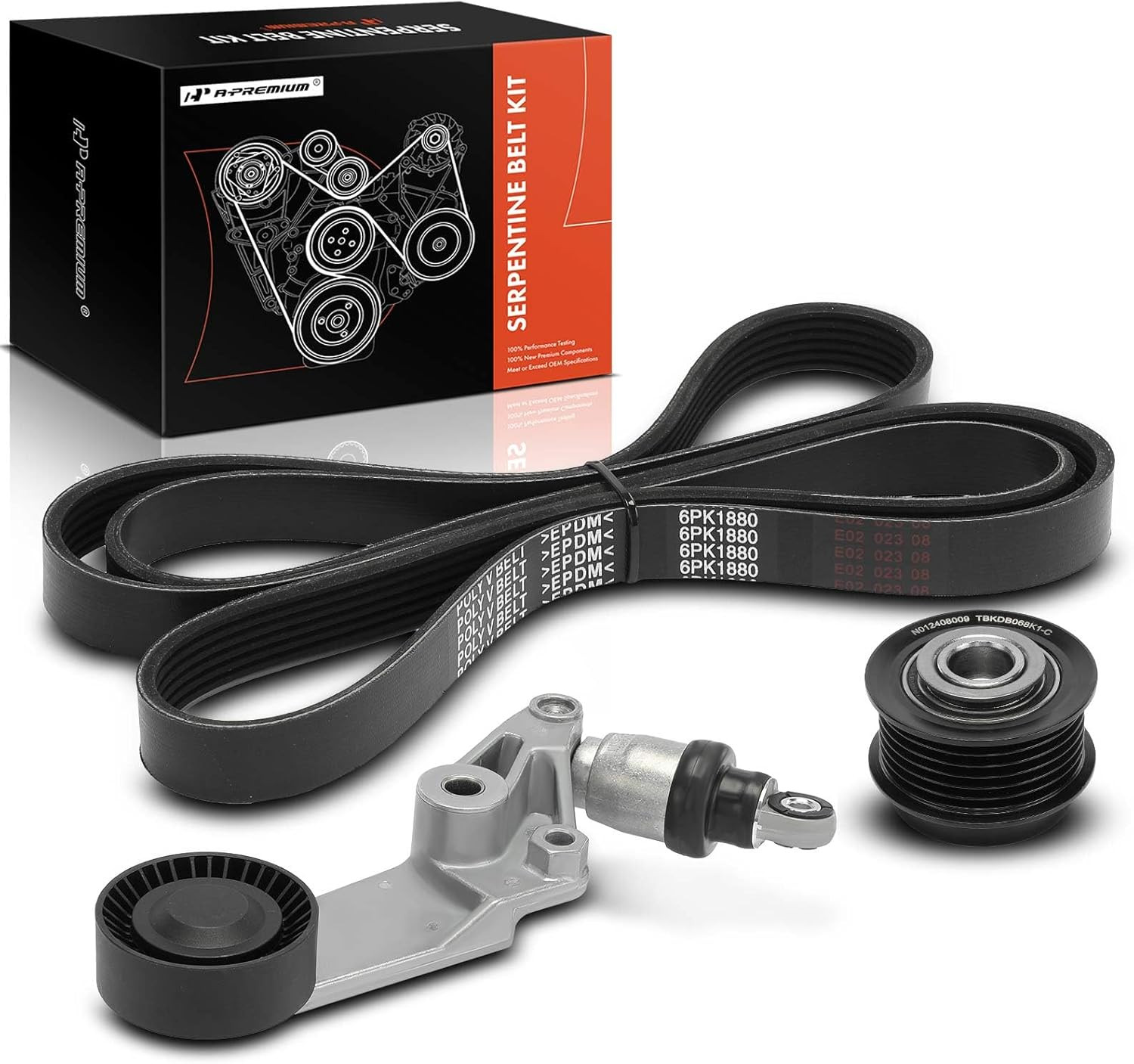 Serpentine Drive Belt Kit w/ Tensioner Idler for Toyota Corolla Celica 1.8L