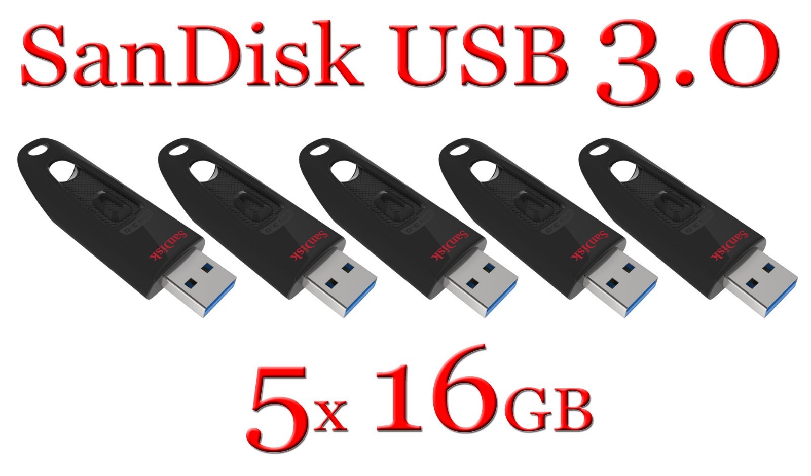 5x SanDIsk ULTRA USB 3.0 flash drive 16GB SDCZ48-016G 16 GB pen 16G 100 MB/s