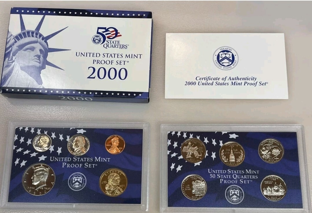 1999-2008 US Mint Proof Sets OGP Box & COA Lot of 109 Coins 10 Annual Sets Lot