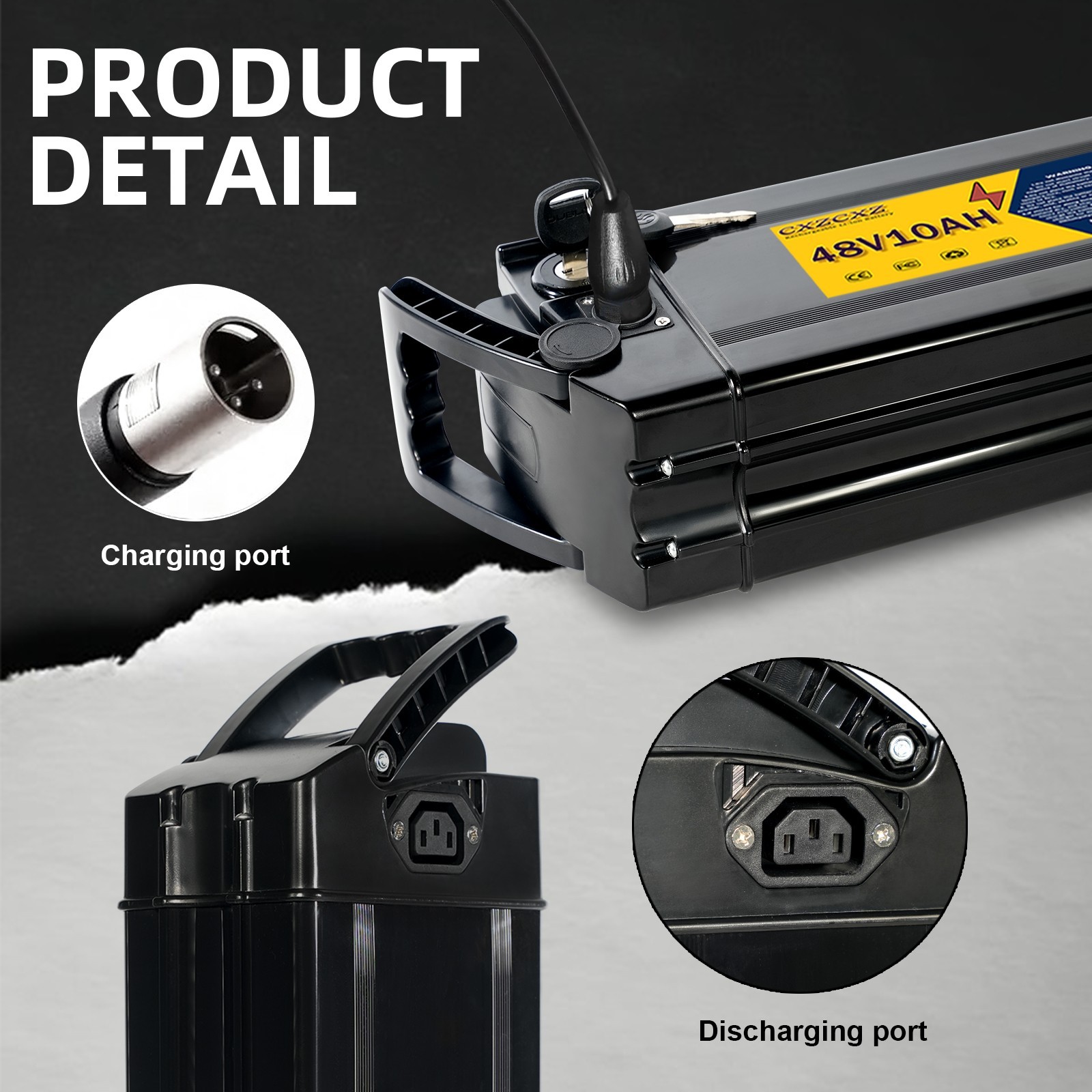 48V 10Ah 20Ah Folding Electric Ebike lithium battery For 200W-1000W Motor BMS