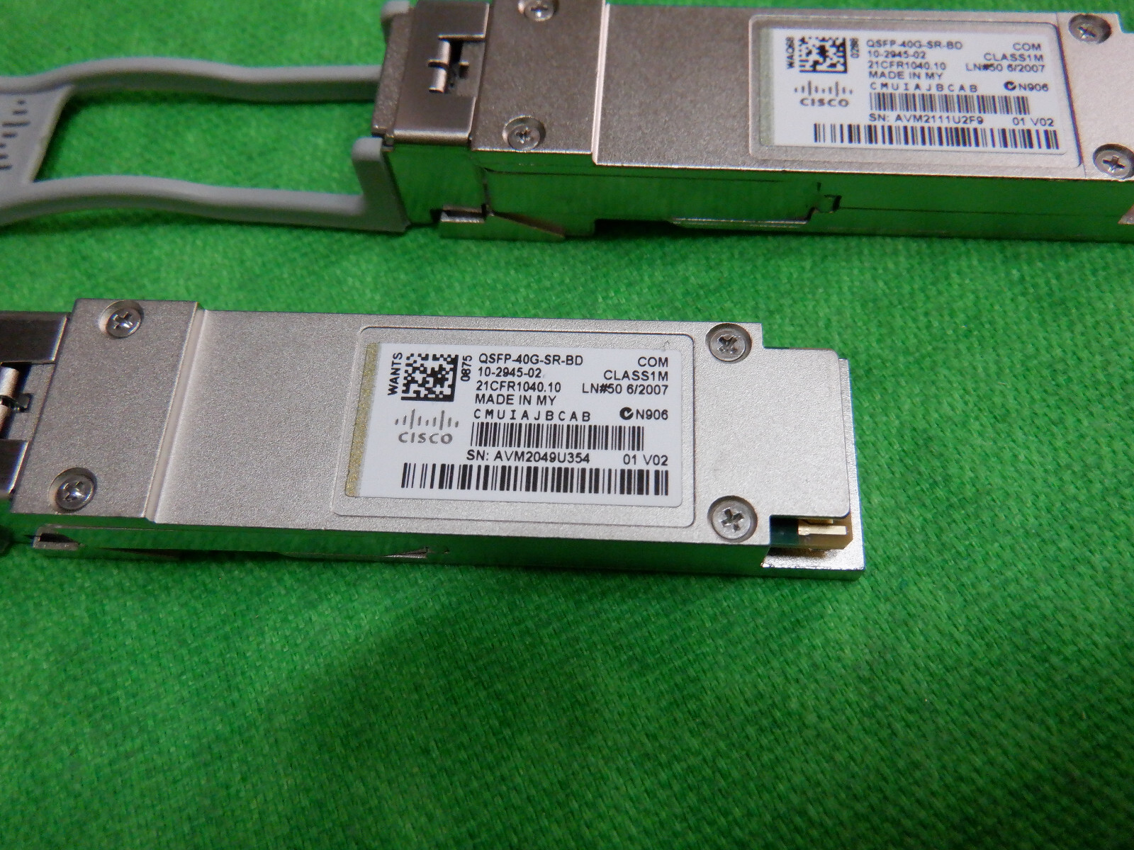 CISCO QSFP-40G-SR-BD 10-2945-02 40GbE 40GBASE-SR MM LC QSFP+ LOT OF 10