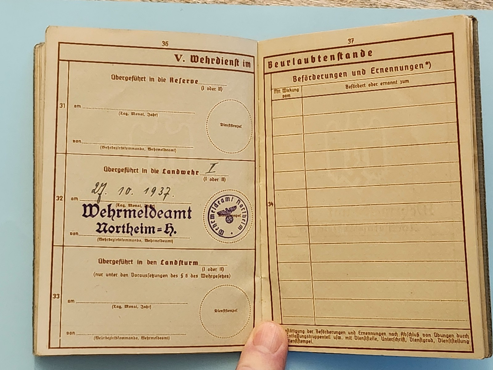 WW2 Germany. Military ID Gottingen-Northeim 1937