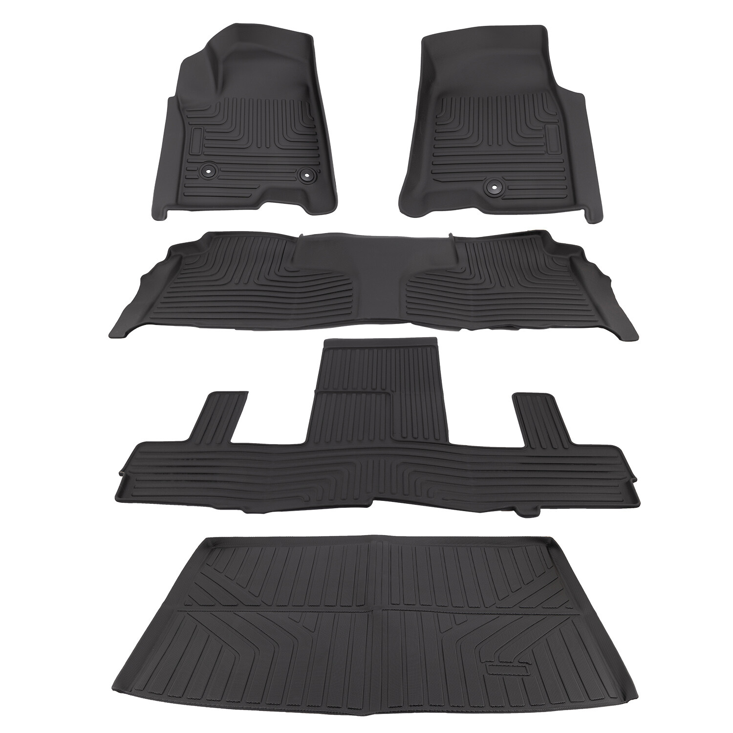 Floor Mats For 2021-2025 Chevrolet Suburban & 2021-2025 GMC Yukon XL All-Weather