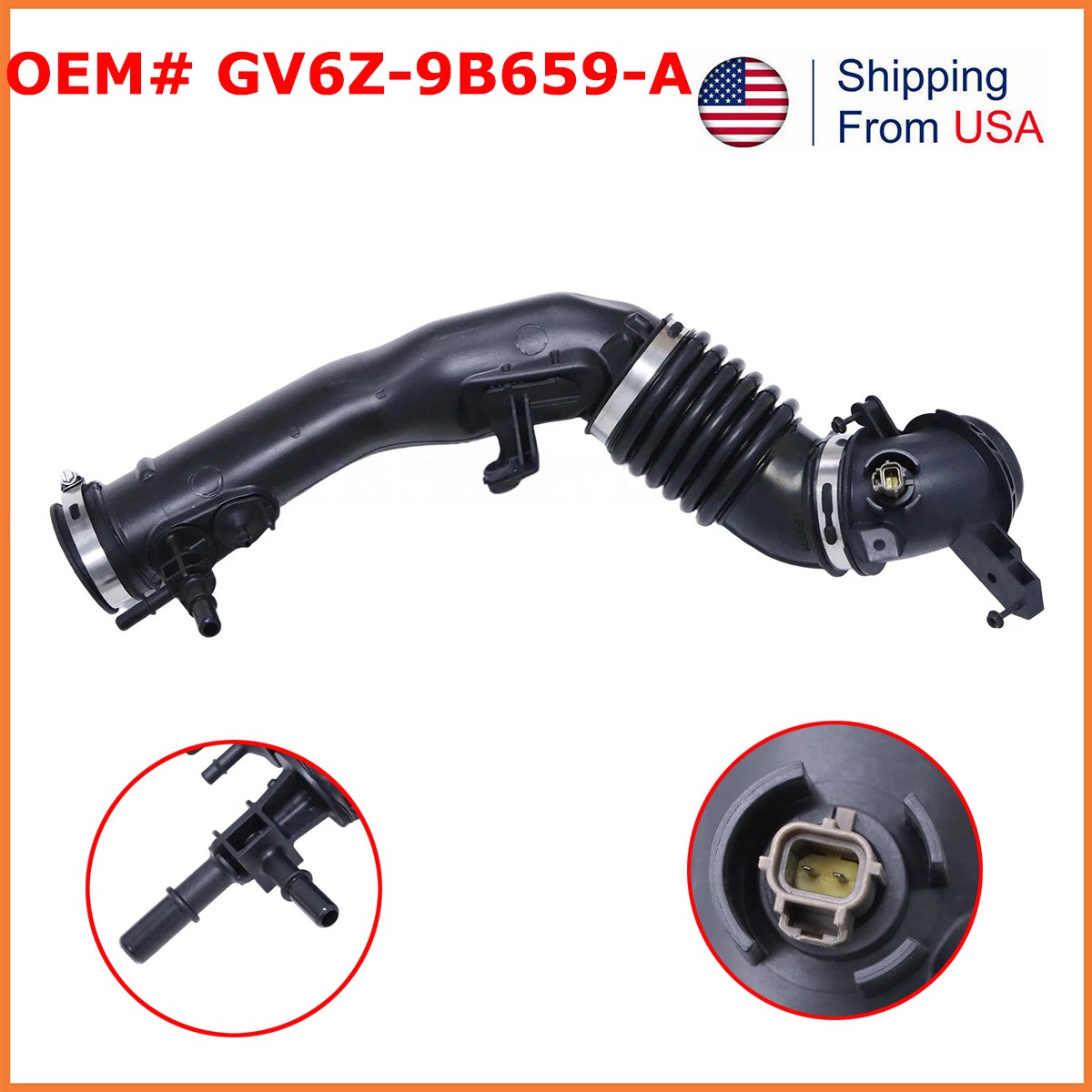 Fit Ford Escape Lincoln MKC 2.0L 2017-19 Inlet Tube Air Intake Hose GV6Z-9B659-A