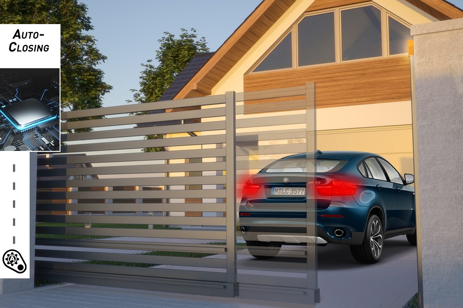 1800LB Automatic Sliding Gate Opener Rack Driven with 2 Remotes & Complete Kit