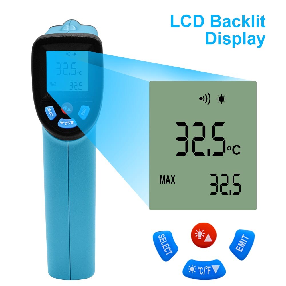 Digital IR Infrared Laser Gun Temperature Thermometer Heat Thermal Gauge Sensor