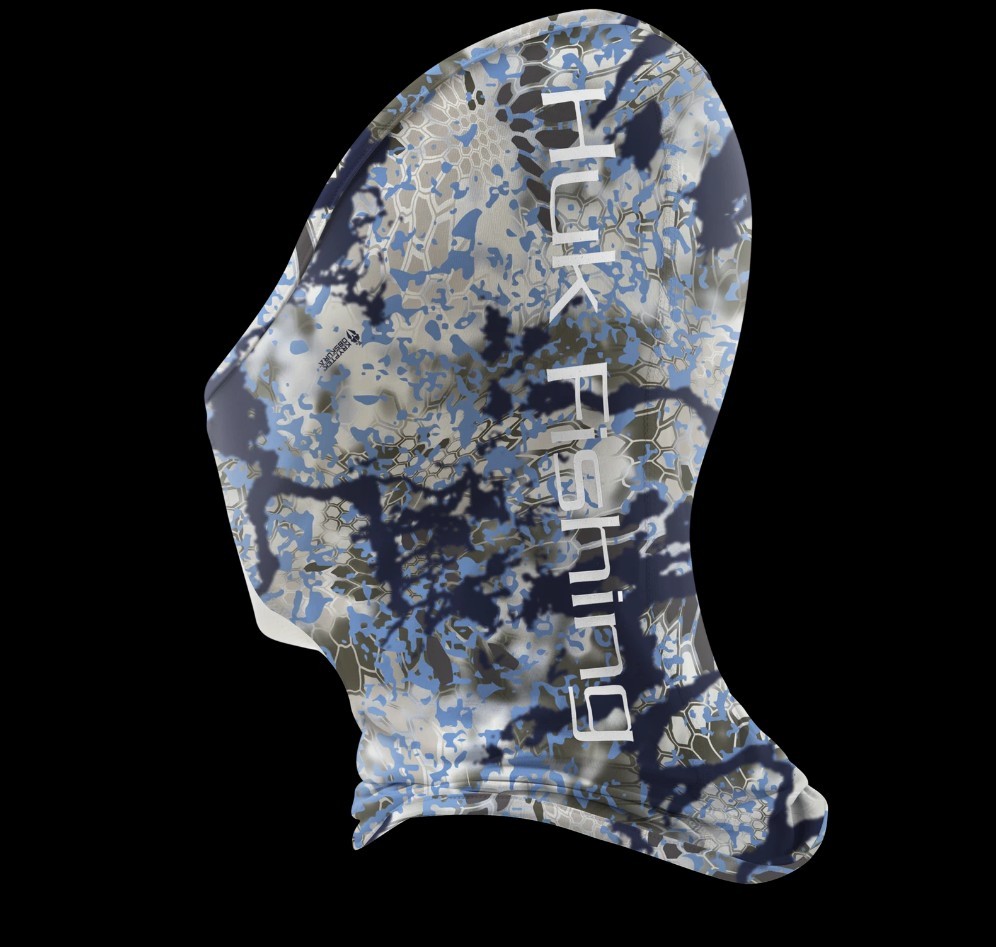 HUK Neck Gaiter UPF 30+ Sun Protection Mens Kryptek Obskura Camo Signa Blue