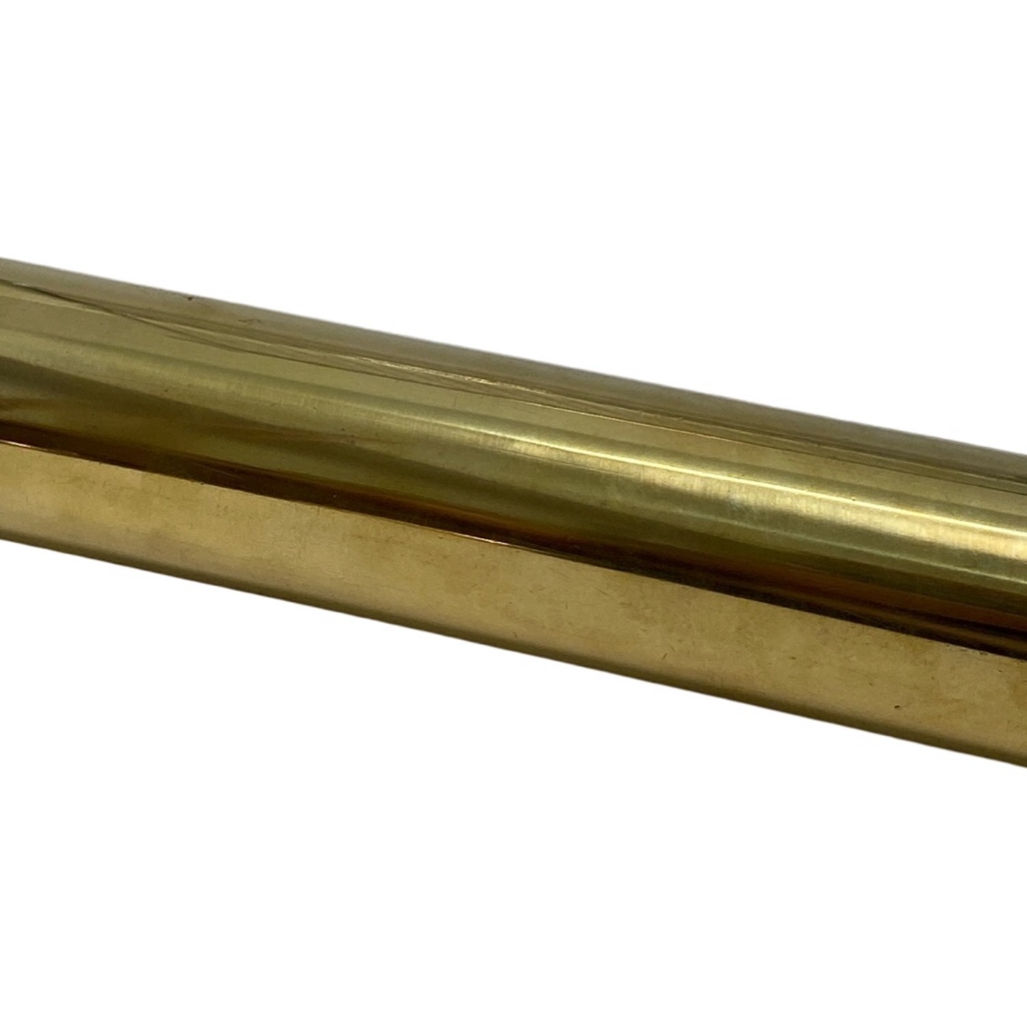 Three Foot Long Brass Bar Rail 2 Inch Diameter - Heavy Duty