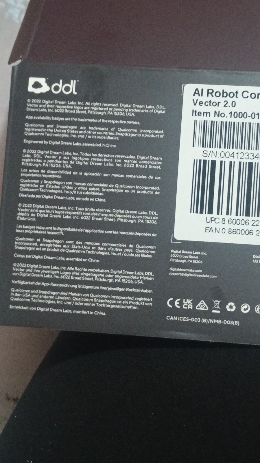 Digital Dream Labs Vector 2.0 AI Robot Companion with Charging Dock