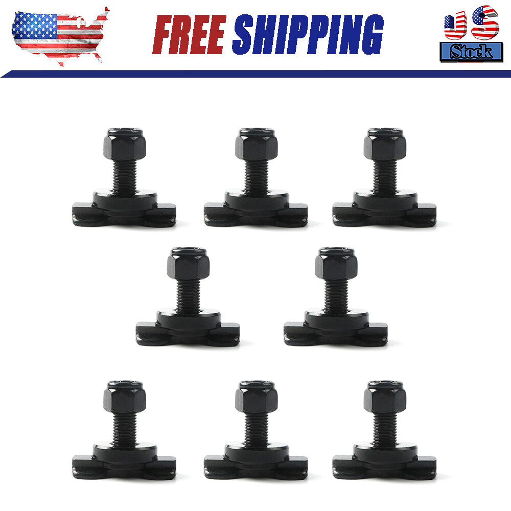 8 Pcs L-Track Double Lug Threaded Stud Nut Fitting Tie Down| Used with L Track R