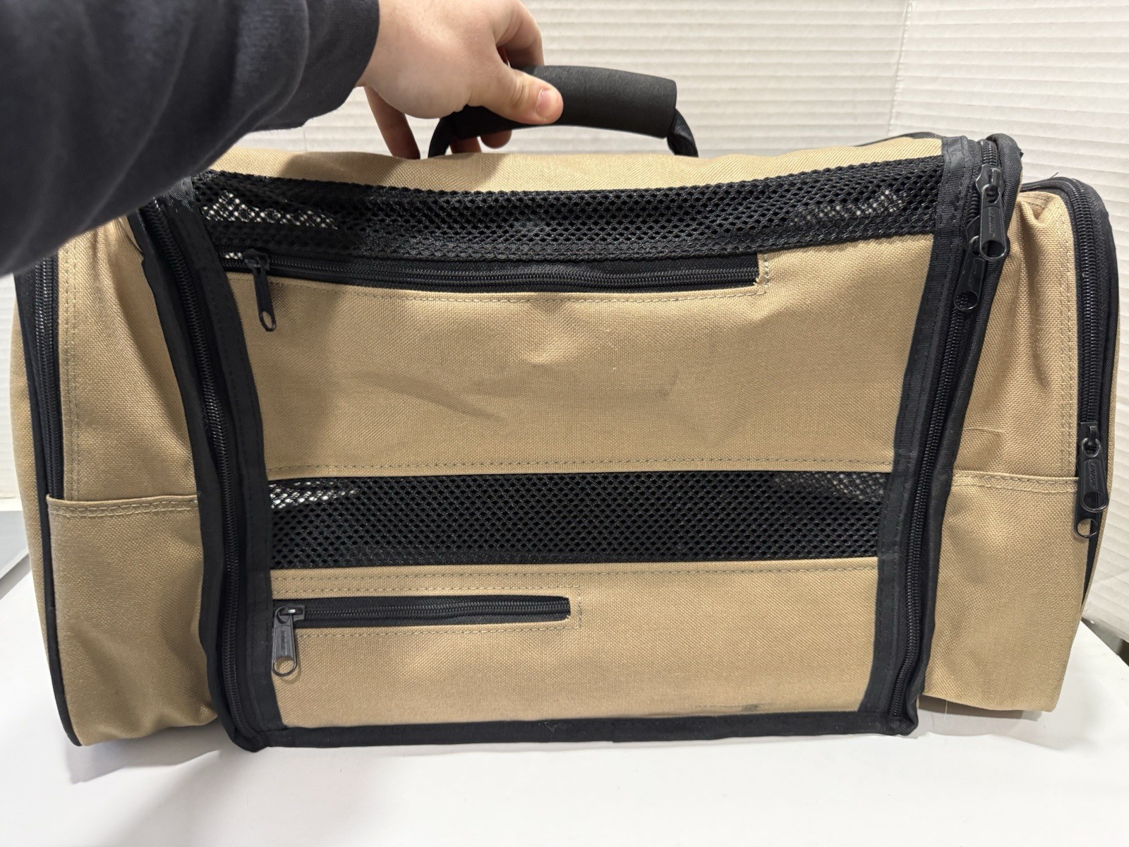 Vintage BOSE AW-1 Acoustic Wave Travel Canvas Bag w/ Power Supply 20"x11"x8"