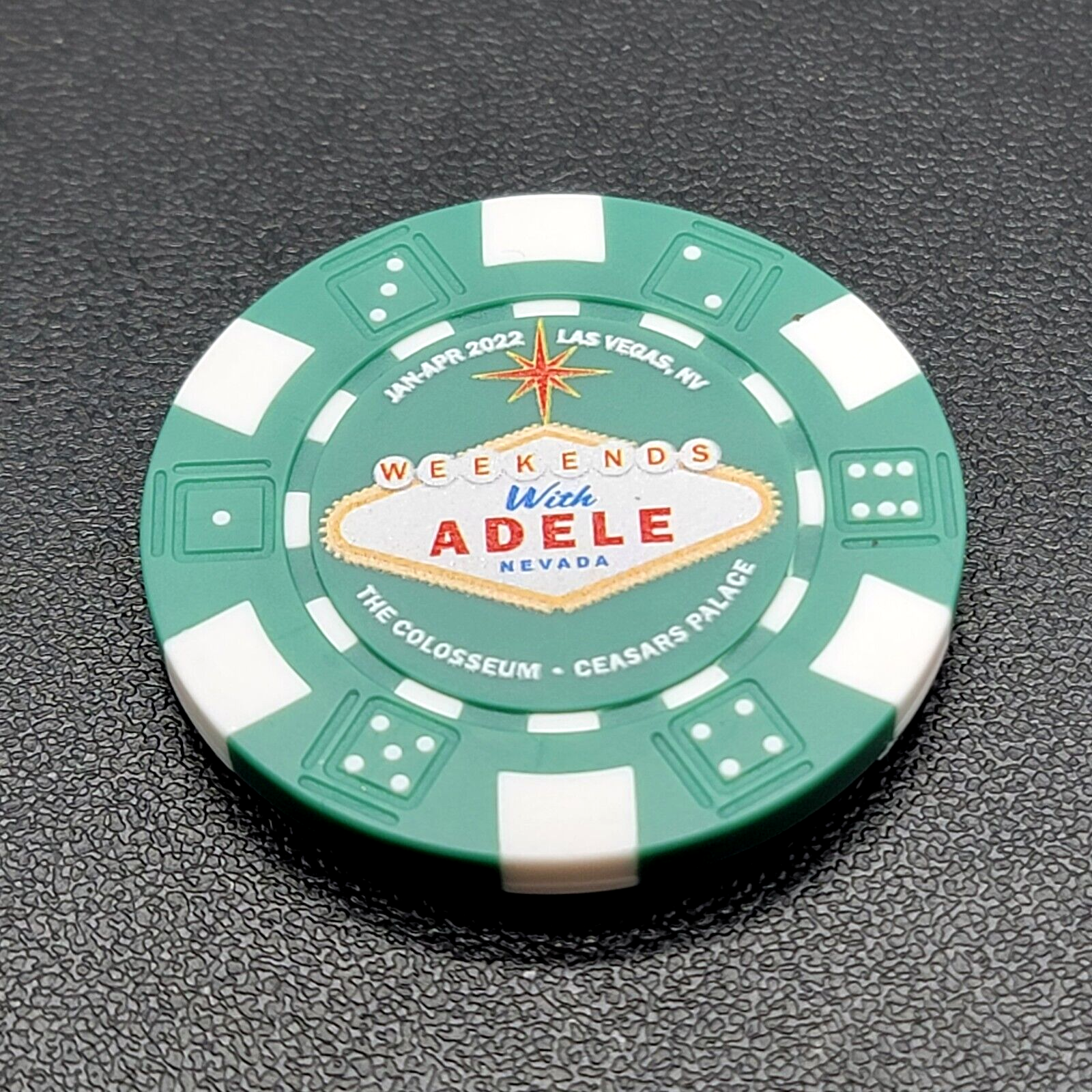 Weekends with Adele Poker Chip Magnet Caesars Palace Las Vegas Colosseum Token