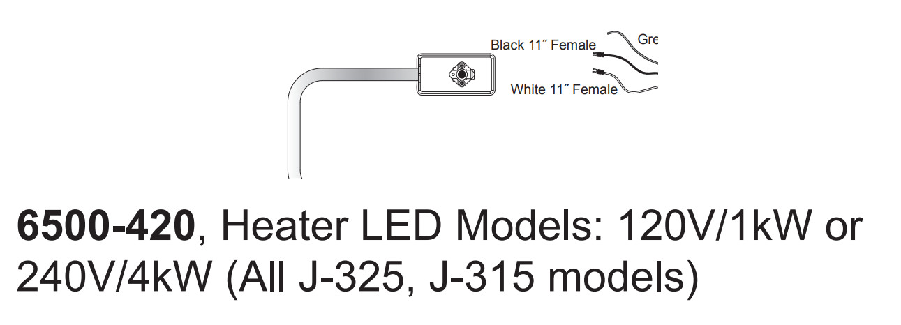 Jacuzzi Sundance Spa Heater Convertible 120/240v 1kW/4kW