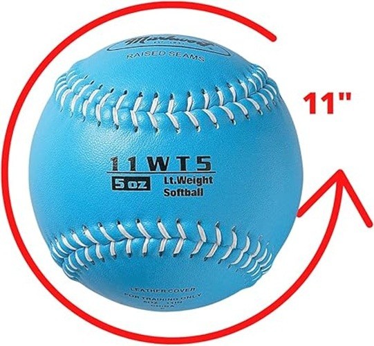 Markwort Color Coded Weighted 11-Inch Softball for Training and Practice