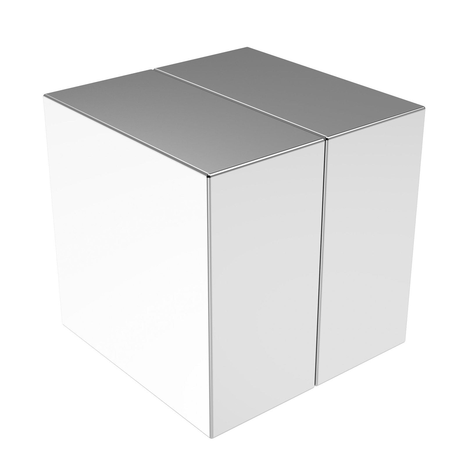 1 x 1 x 1/2 Inch Strong Neodymium Rare Earth Large Block Magnets N48 (2 Pack)