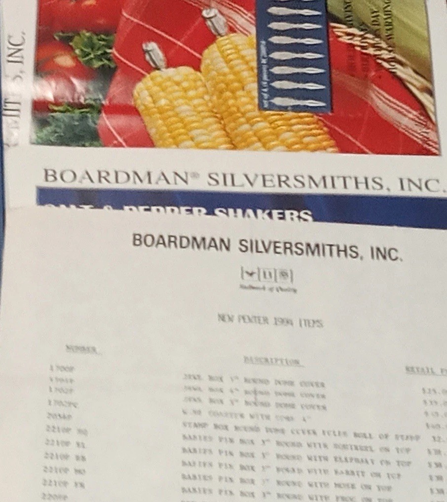 1979 J.C. Boardman Silver Pewter Dealer Catalog Binder Sterling Hollowware