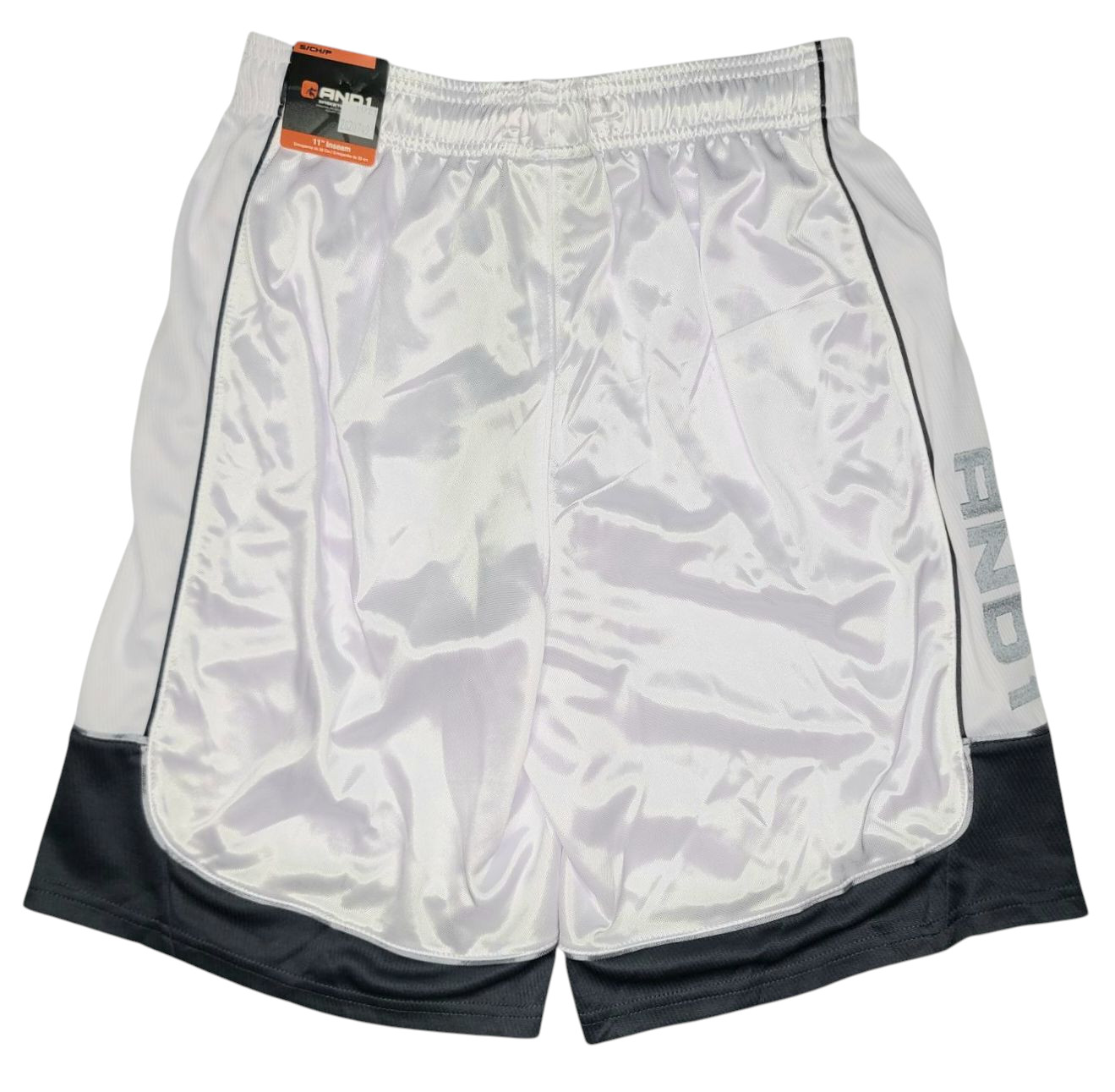 AND1 #11721 NEW Men's Multicolor Elastic Waist Drawstring 11" Inseam Shorts