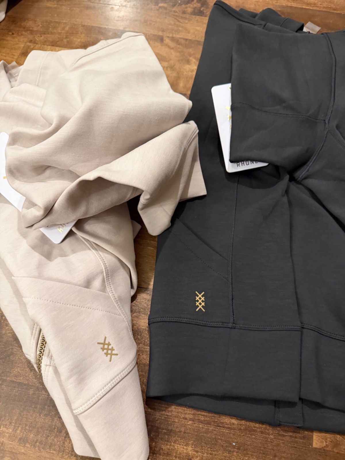 Rhone DreamGlow Full Zip Hoodie Casual Comfort Athleisure Sand Black - NEW NWT!