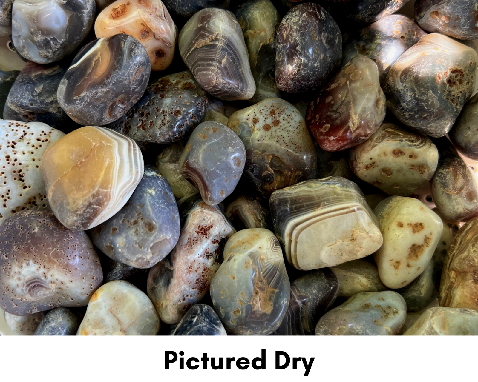 Gray Botswana Agate - Rough Rocks for Tumbling - Bulk Wholesale 1 LB+ options