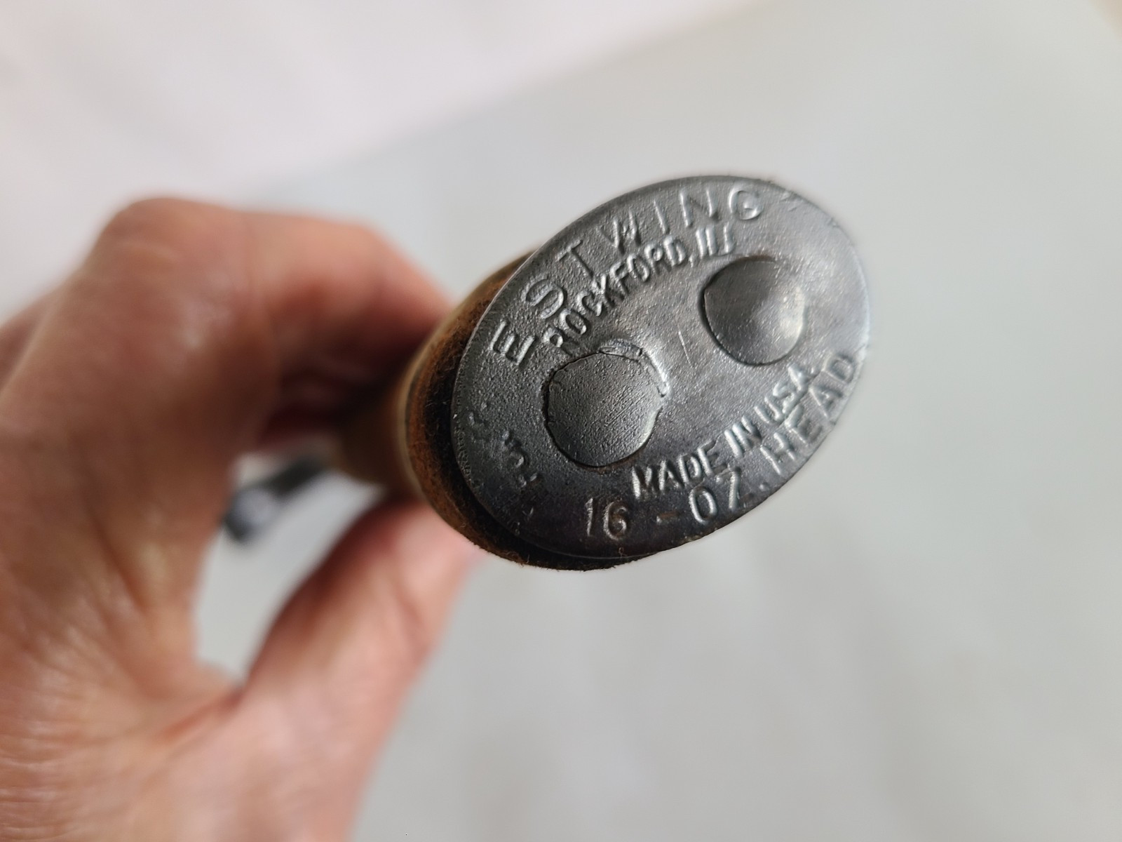 Estwing Curved Claw Hammer 16 oz Stacked Leather Handle 12 3/8" Vintage USA Made