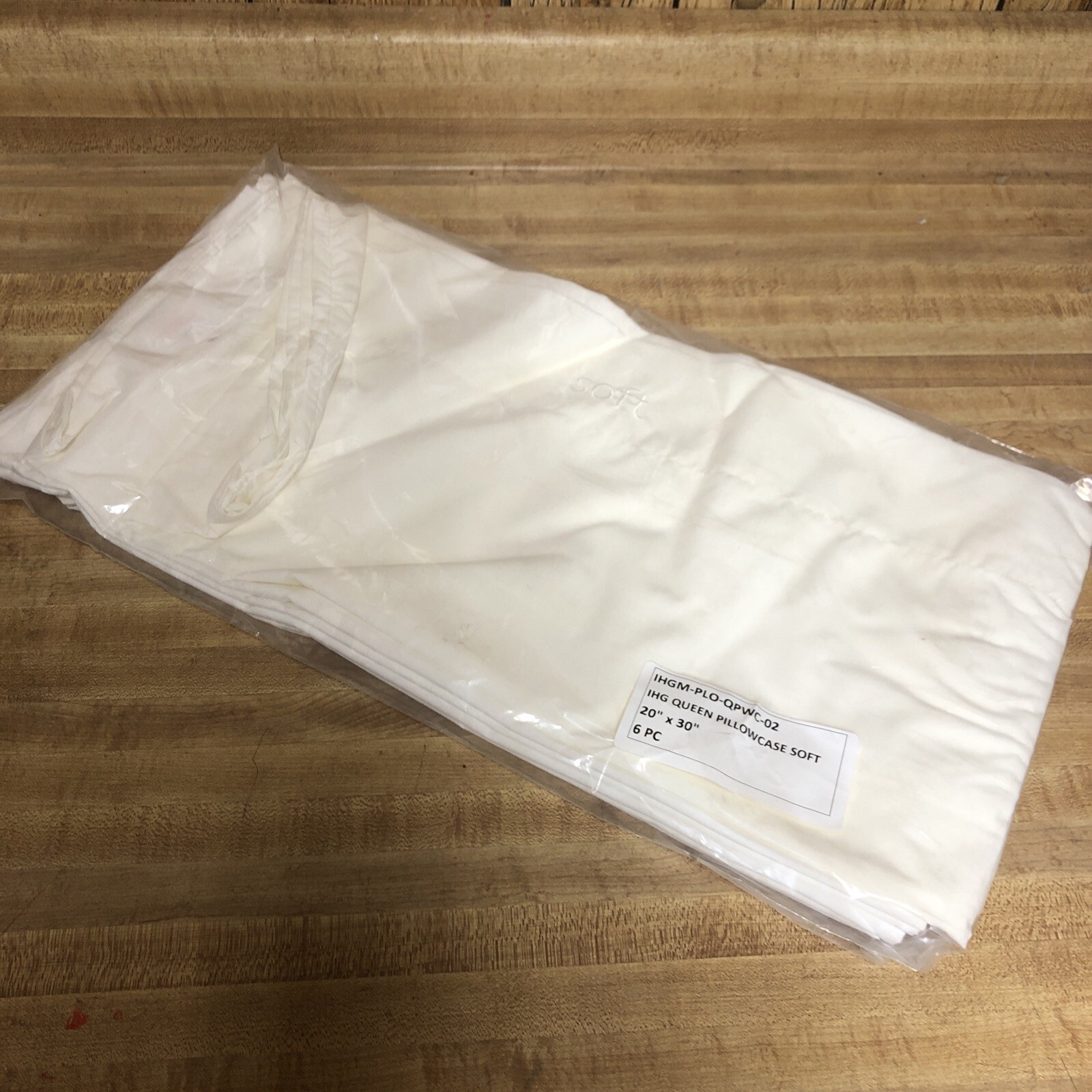 6 Pack WELSPUN Hospitality IHG Queen Pillowcase Soft 20 x 30” White New