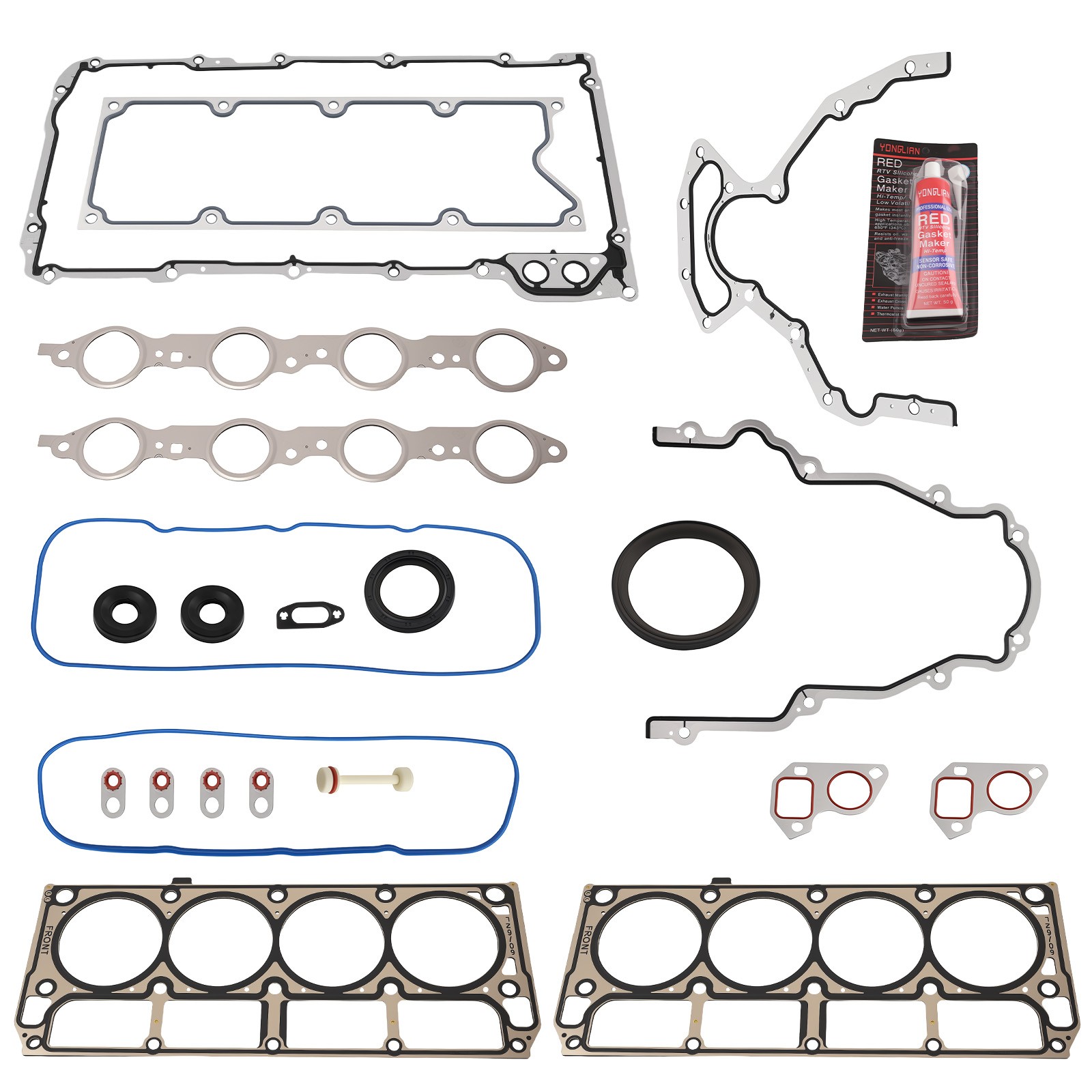 LS Gaskets Sealing Set Kit For Chevy GMC LS1/LS6/LQ4/LQ9/4.8/5.3/5.7/6.0L GEN 3