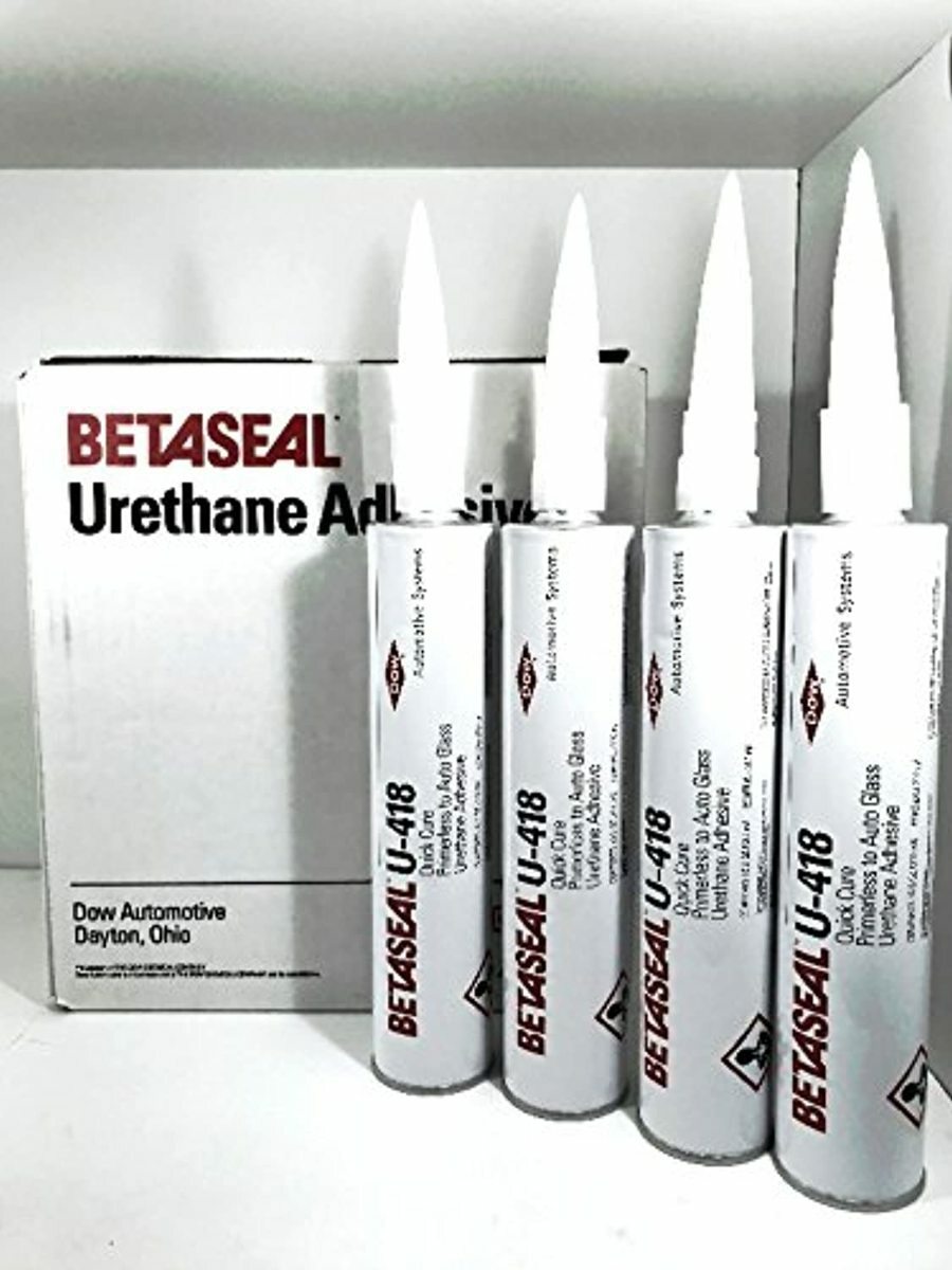 U-418 Dow Betaseal Auto Glass Primerless Urethane/Sealant/Adhesive (4) Tubes