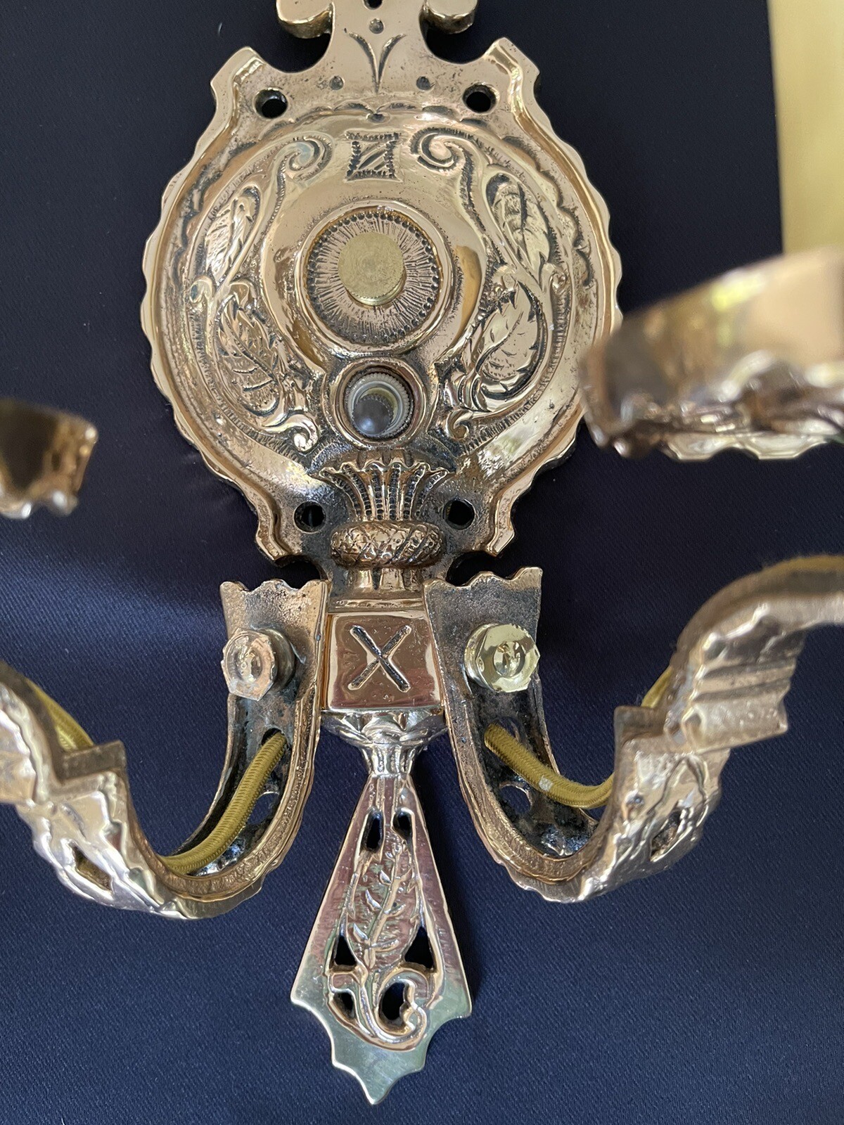 PAIR Antique Aesthetic Solid Brass Wall Sconces East Lake Victorian