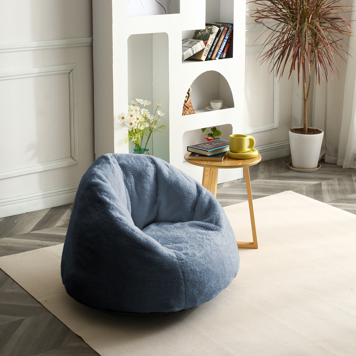 N&V Kids Bean Bag Chair, Girls & Boys Bean Bag Sofa Foam Filler, Kids Sofa Chair