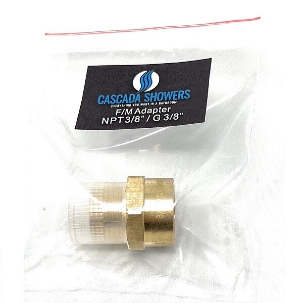G Thread (Metric BSPP) Male to NPT Female Adapter - Lead-Free (3/8" x 3/8")