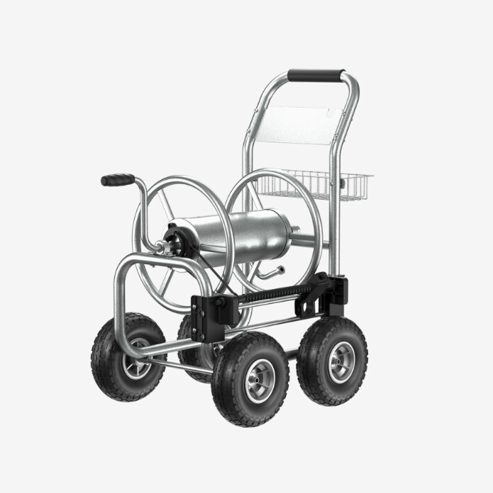 Giraffe Tools Garden Hose Reel Cart with Wheels, Water Hose Reel Cart-4 Wheels