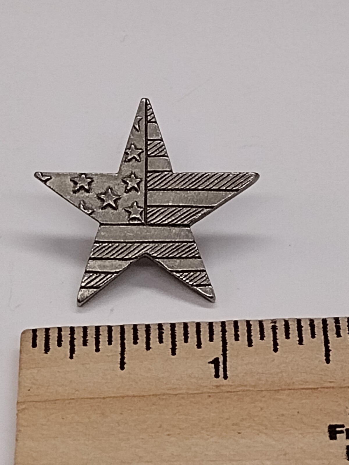 Gray Patriotic Star Small Tack Pin