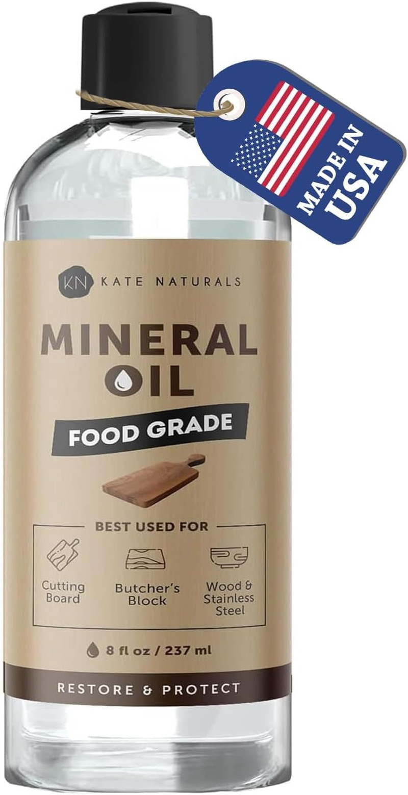 Mineral Oil for Wood Cutting Board, Butcher Block, and Knife. Food Grade Mineral