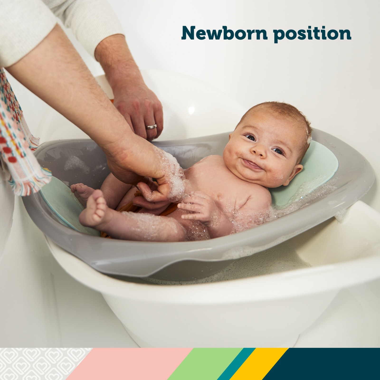 Safety 1st 3-in-1 Clean Fun Plastic Rigid Baby Bathtub, Harbor Mist