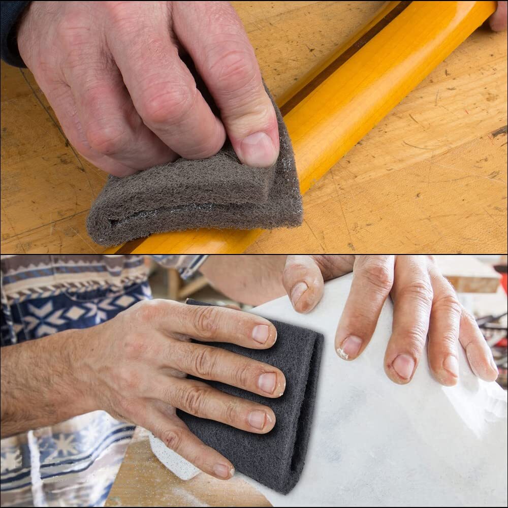6” x 9” Scuff Pads 10PCS Gray Ultra Fine General Purpose Scuff Pads for Sanding