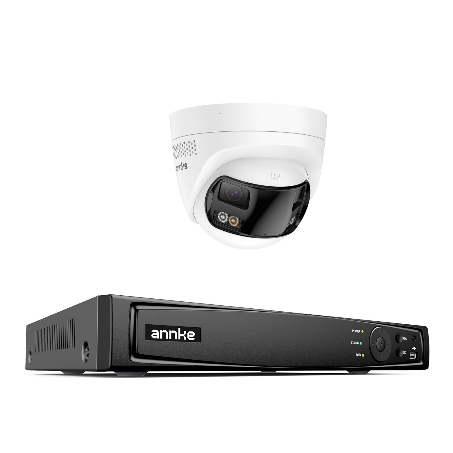 ANNKE 4K Dual-Lens POE Security Camera System 8CH NVR 2-Way Audio AI Color Night