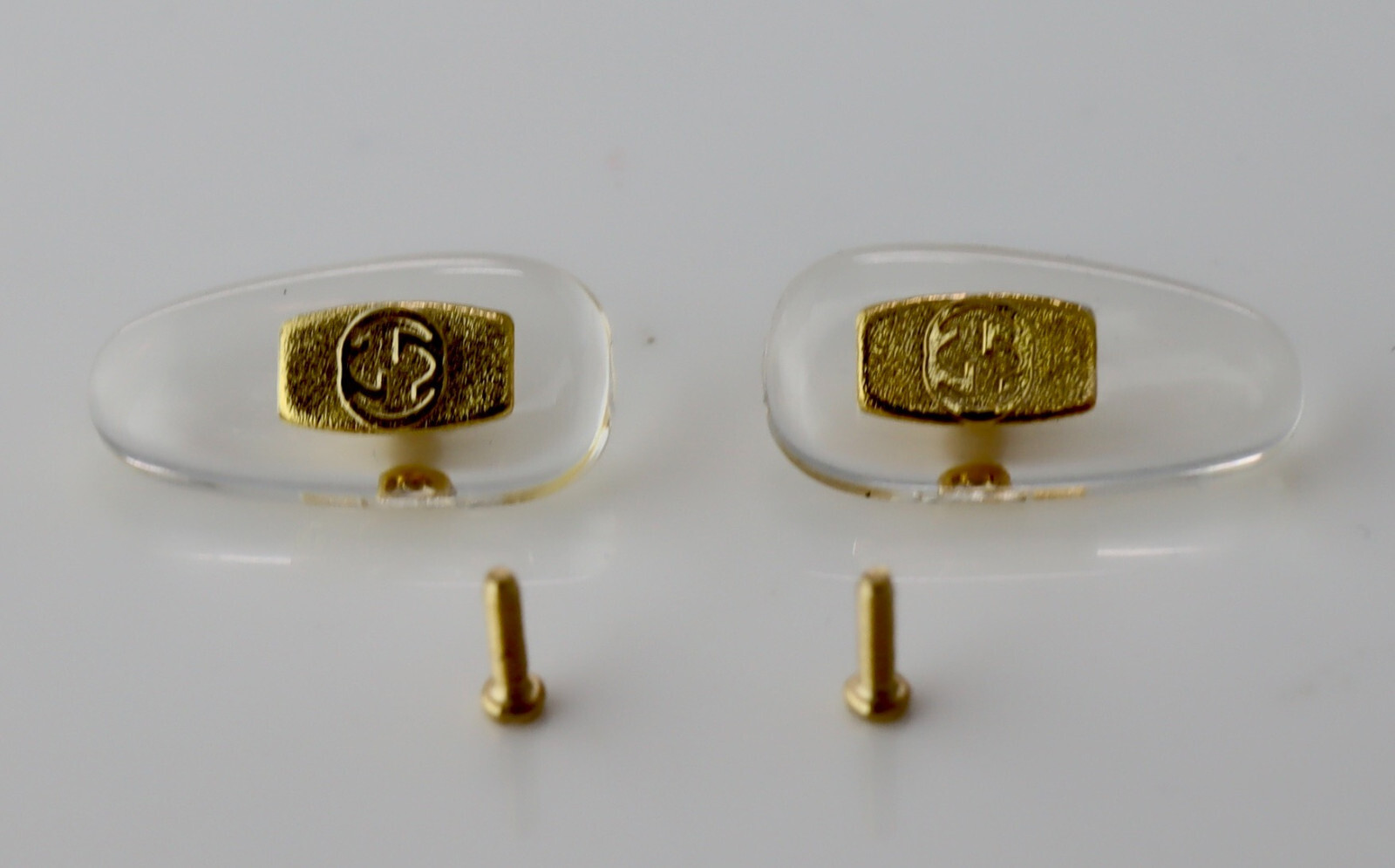 NEW Gold Gucci Replacement Silicone Nose Pads for Sunglasses Eyeglasses Screw-In