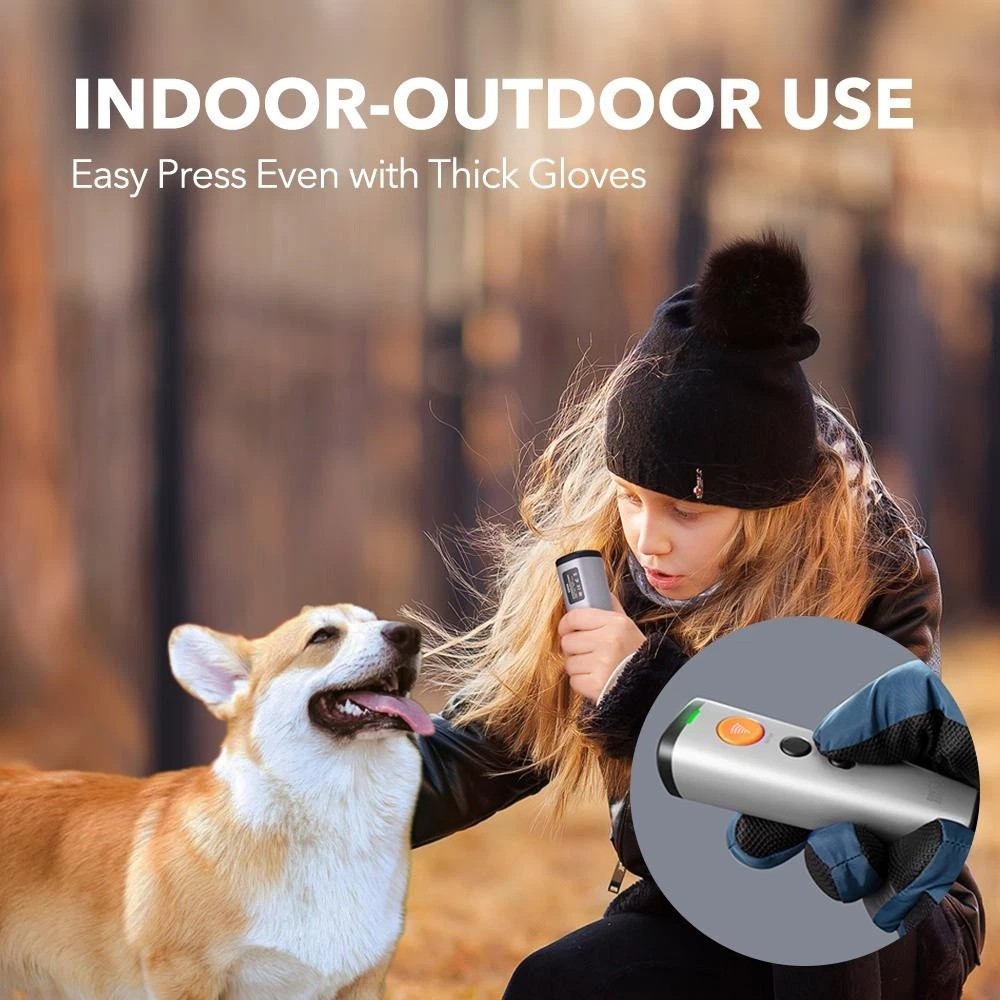 Ultrasonic Anti-Barking Device Dog Bark Control Sonic Silencer Trainer Outdoor