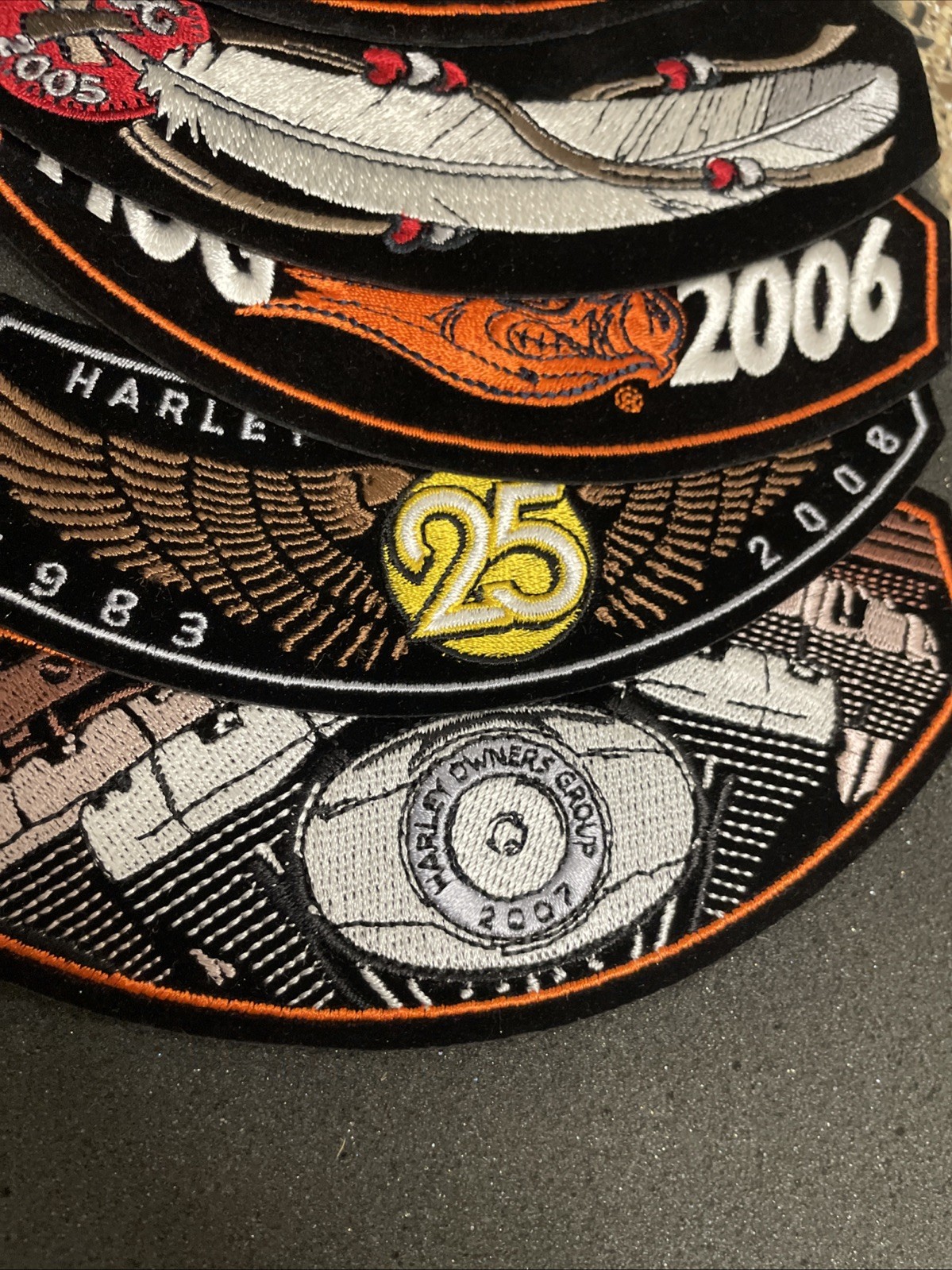 13 Harley Davidson Patch Lot HOG 2000, 01, 03, 04, 06, 05, 07, 08, 011 Patches