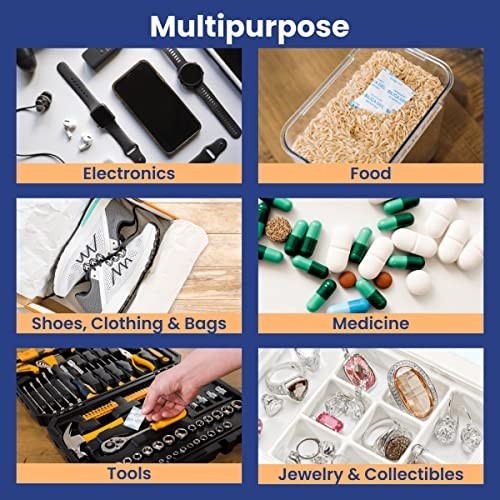 2g Silica Gel Desiccant Packs - 1000 Food Safe Moisture Absorbers, Rechargeable,